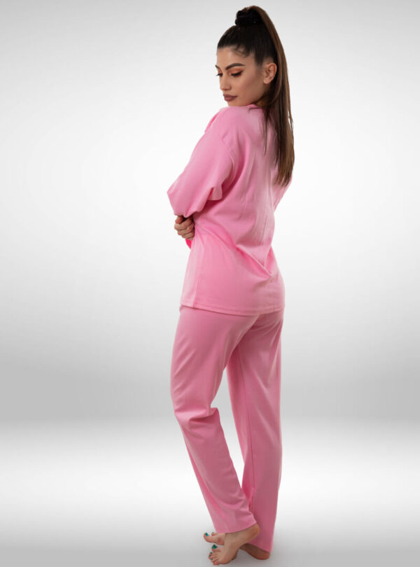 Ženska pidžama na kopčanje roza, ženske pidžame