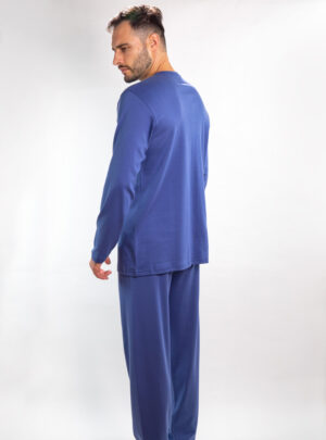 Muška pidžama na kopčanje tamno plava, Muske pidzame online prodaja