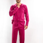 Muška pidžama na kopčanje bordo, Muske pidzame online prodaja