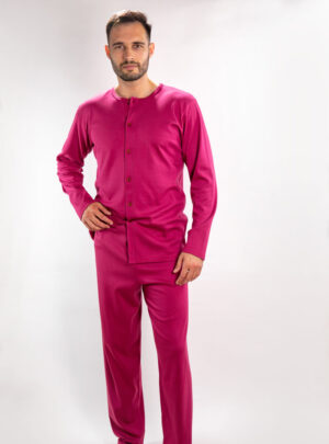 Muška pidžama na kopčanje bordo, Muske pidzame online prodaja