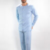 Muška pamučna pidžama na kopčanje svijetlo plava, Muske pidzame online prodaja