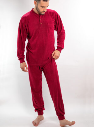 Muška frotir pidžama bordo, Muske frotirske pidzame online prodaja