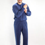 Muška frotir pidžama teget, Muske pidzame online prodaja
