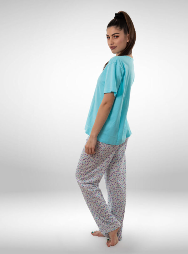 Ženska pidžama kratak rukav dezen2, ženske pidžame