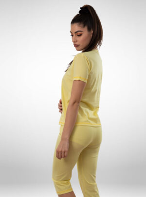 Ženska pidžama 3/4 nogavica žuta, ženske pidžame