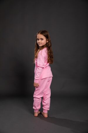 Pamučna pidžama za djevojčice roza, dječije pidžame