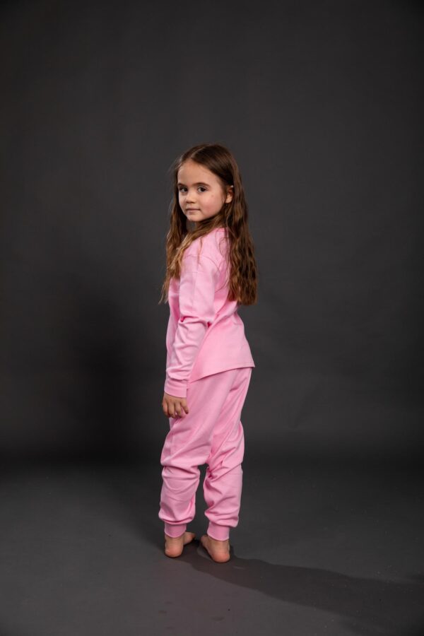 Pamučna pidžama za djevojčice roza, dječije pidžame