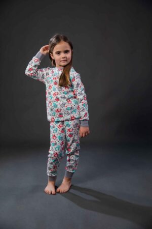 Pamučna pidžama za djevojčice dezen2, Pidžame za djevojčice