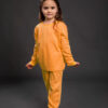 Pamučna pidžama za djevojčice narandžasta, Pidžame za djevojčice