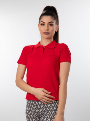 Ženska polo majica kratkog rukava crvena, ženske polo majice